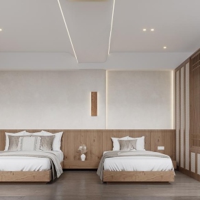 现代民宿客房3D模型下载